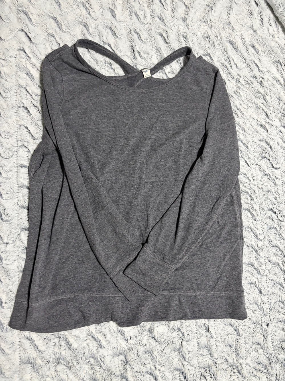 Women's Long Sleeve Gray Workout Top